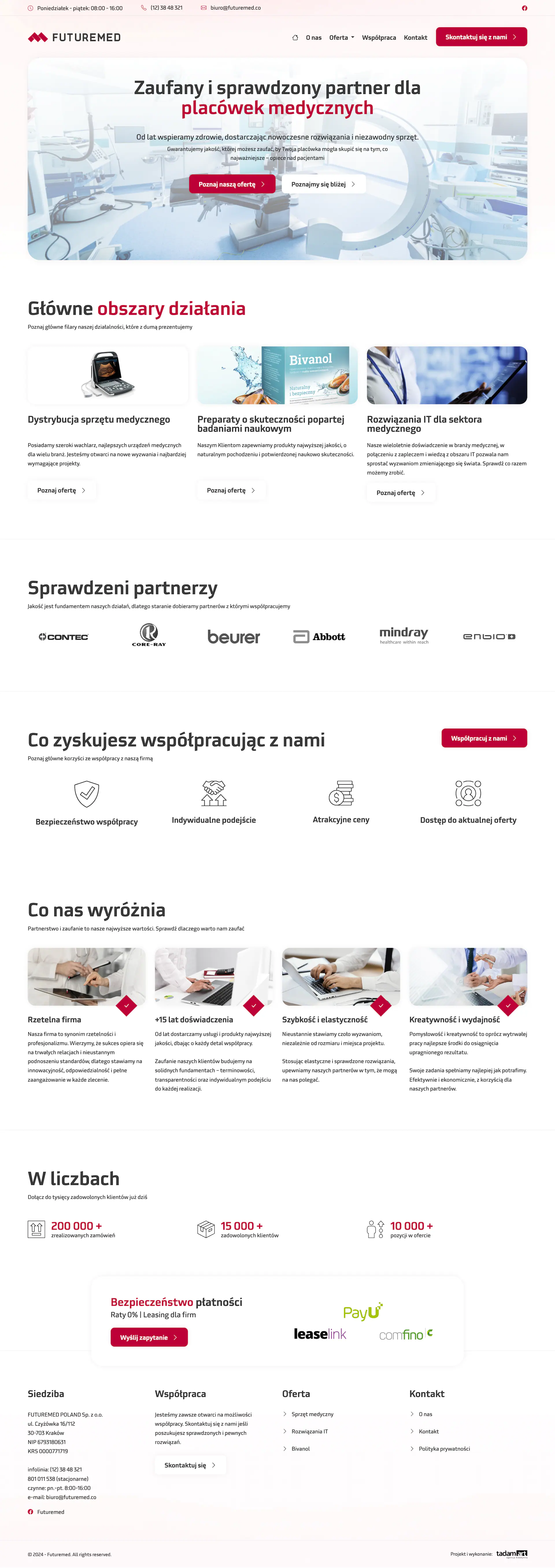 Zrzut strony futuremed.co - realizacja FUTUREMED