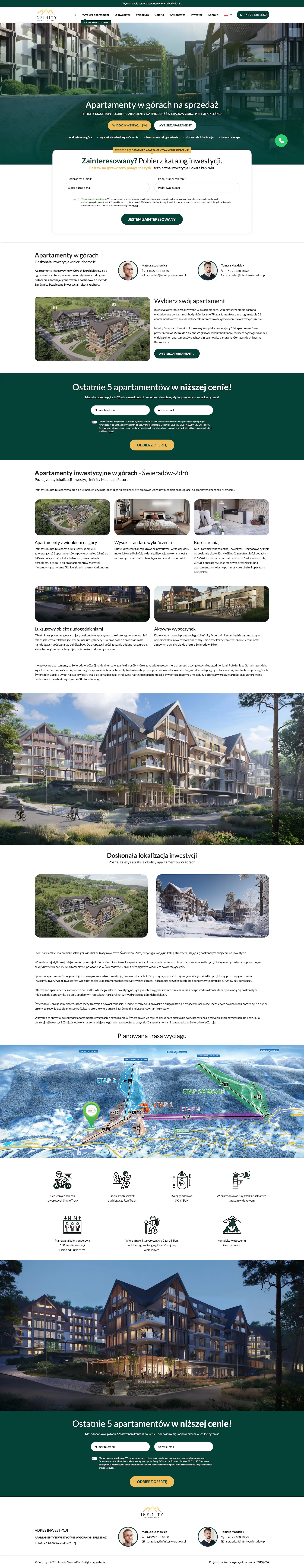 Zrzut strony apartamenty.infinityswieradow.pl - realizacja Infinity Mountain Resort