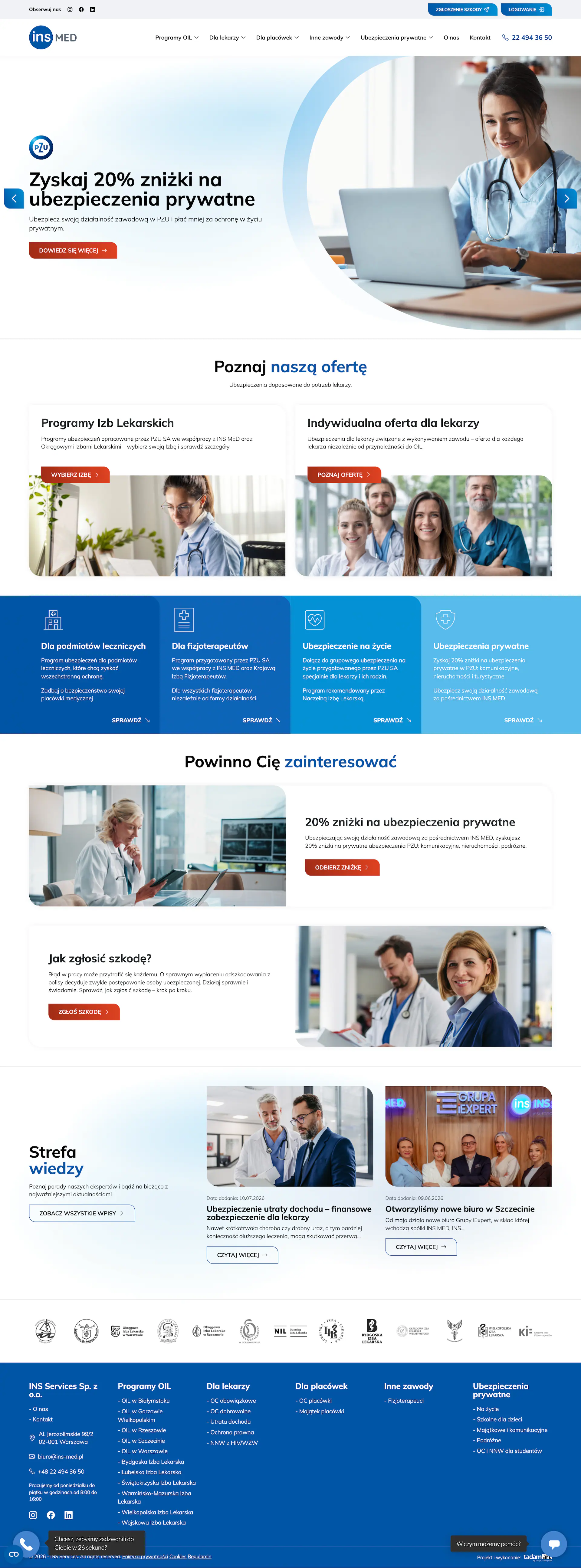 Zrzut strony ins-med.pl - realizacja INS MED